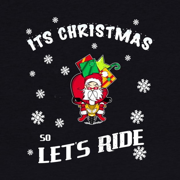 Sportbike Its Christmas So Lets Ride!  Biker Motorcycle t shirt by Antzyzzz